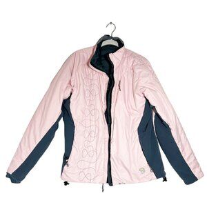 Mountain Hardwear Women's Quilted Reversible Zip-Up Jacket in Pink Gray - Sz 12